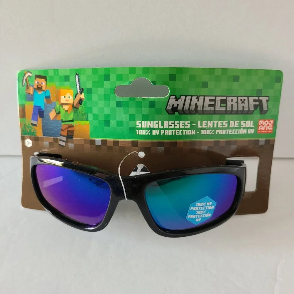 MINECRAFT & BATMAN TODDLER BOY'S SUNGLASSES- 2 PAIR BUNDLE -NWT